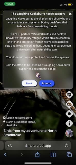 Donation modal
