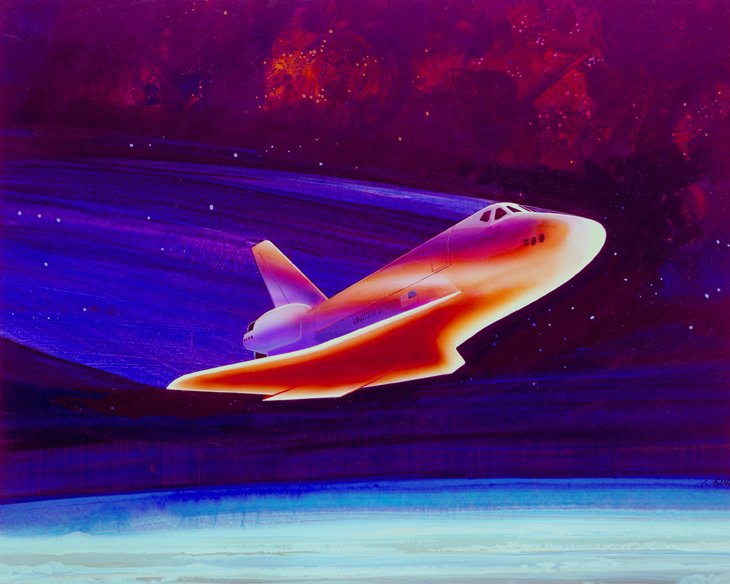 The Space Shuttle would face temperatures of about 1,700°C (3,000°F) on reentry into the atmosphere.