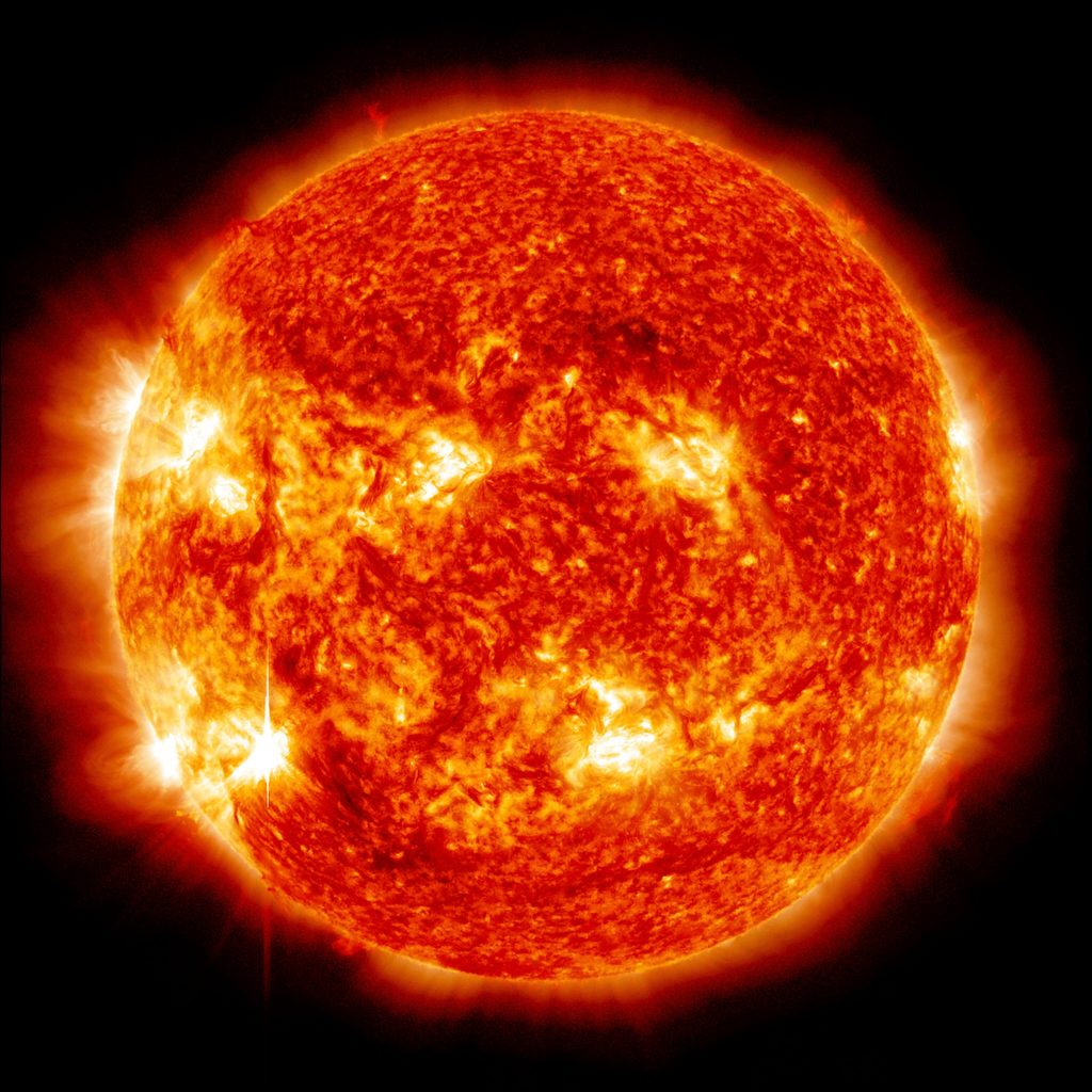 The incredible heat of the sun evaporates water on Earth, 150 million km away