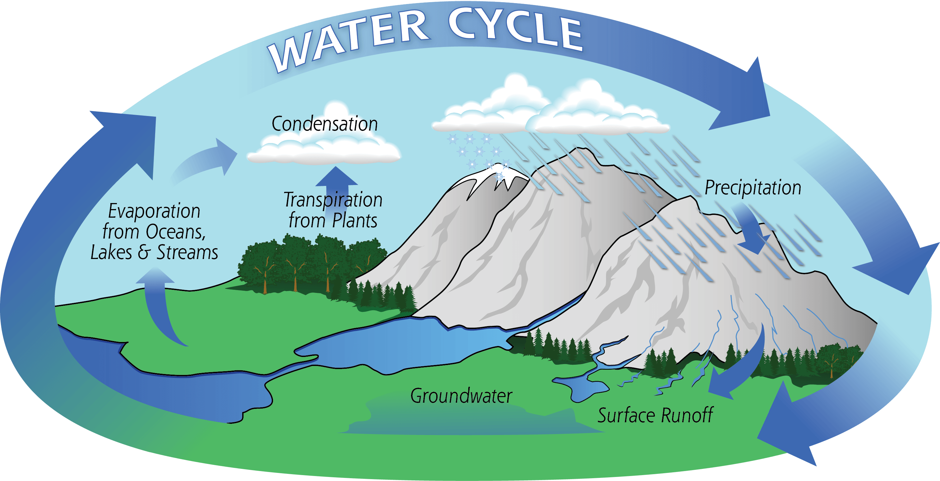 The water cycle. Image credit: NASA