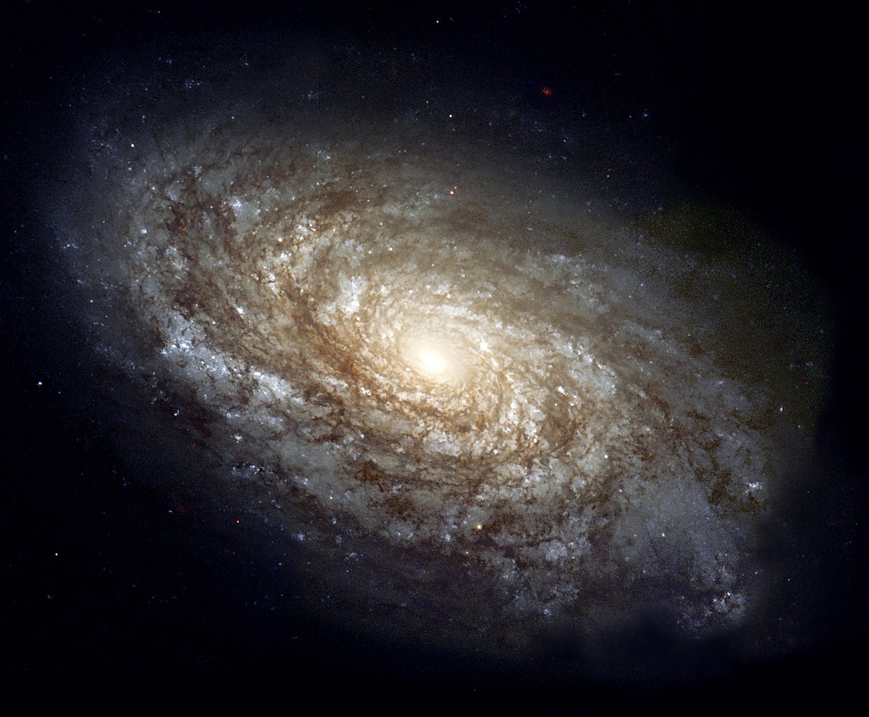 The same force that keeps your feet on the ground creates the incredible spiral shape of galaxies. Image source: NASA